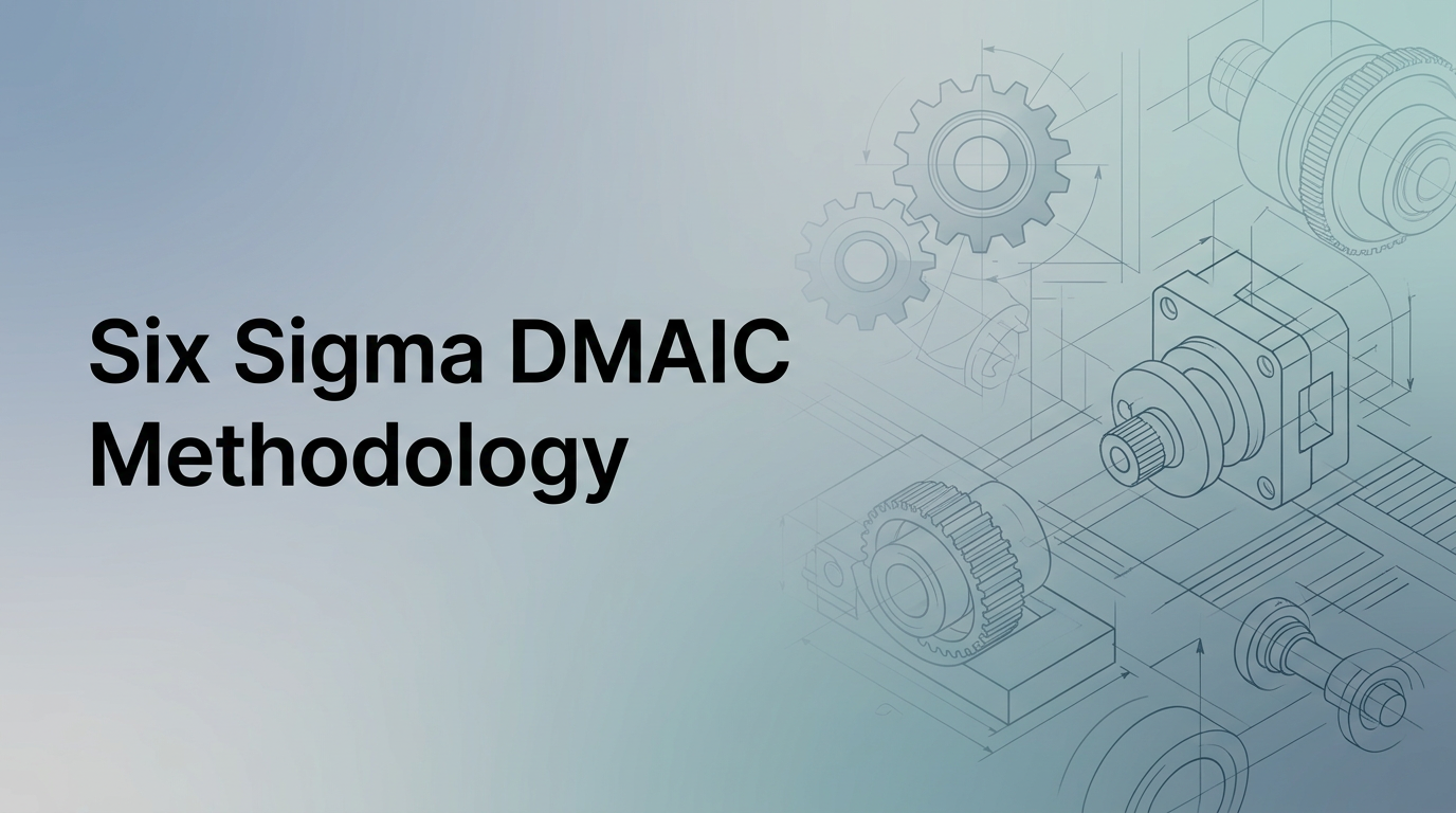 Six Sigma DMAIC Methodology — AI cover slide