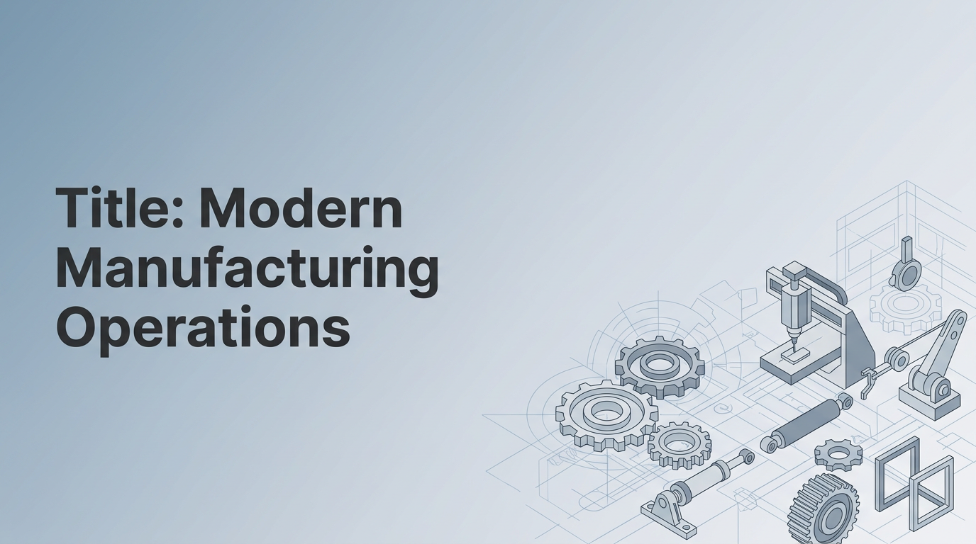 Modern Manufacturing Operations — AI cover slide